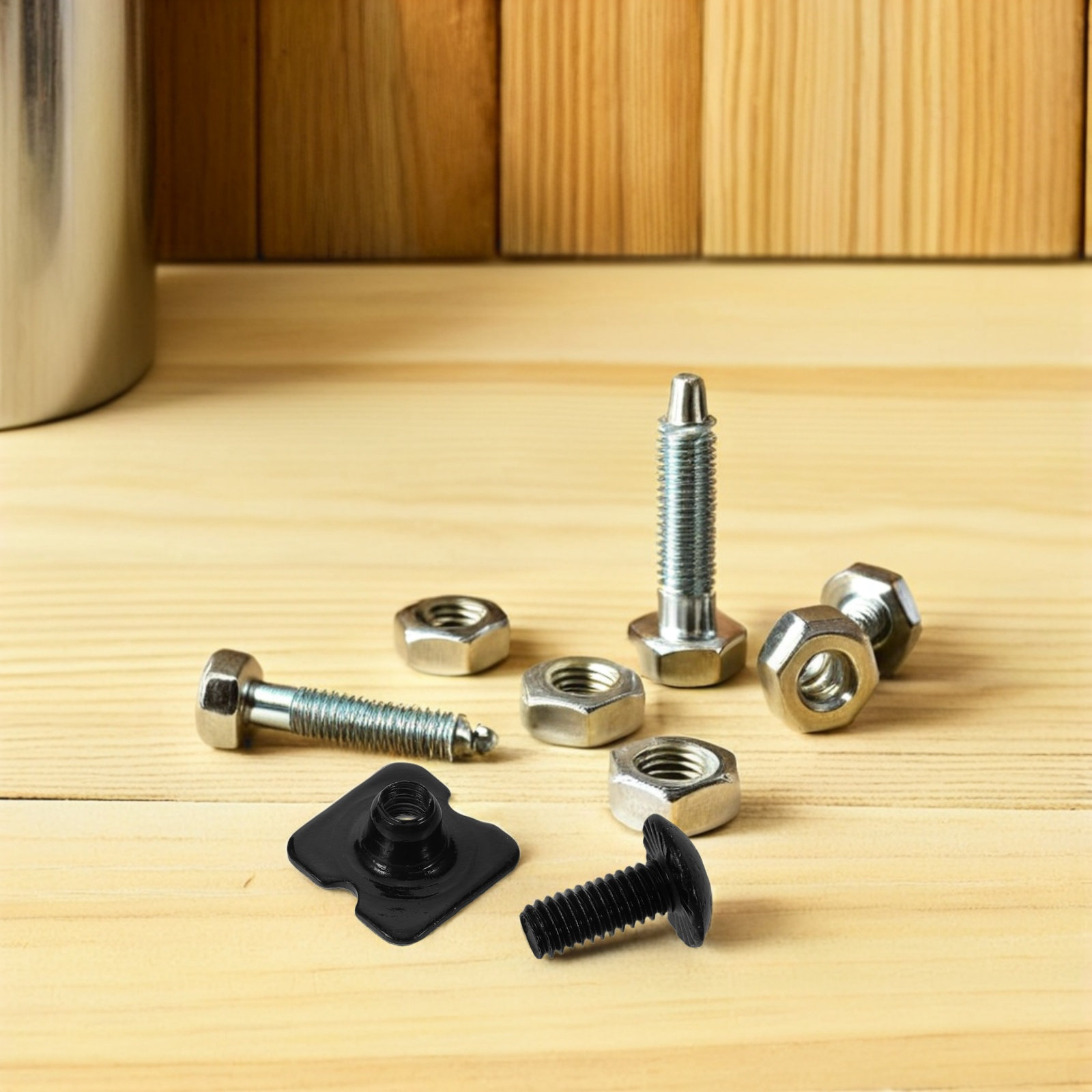 Woodworking Kits For Adults - 1Set Black Steel Backplate Screws Football