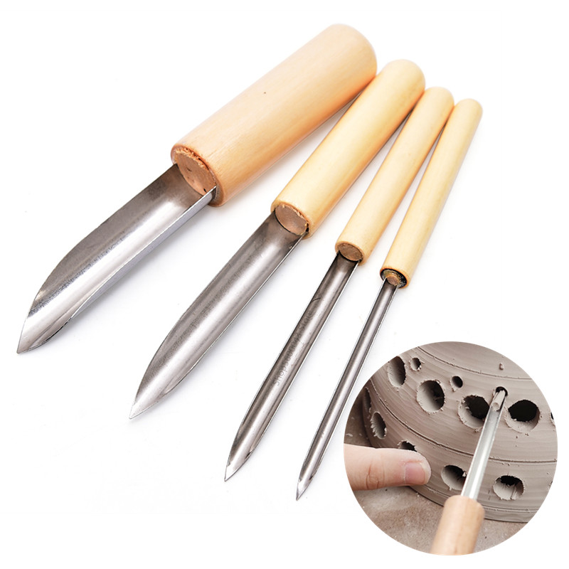 Pottery Tool Puncher 4 Pieces/ - Wood Chisel Set ulasan dan harga