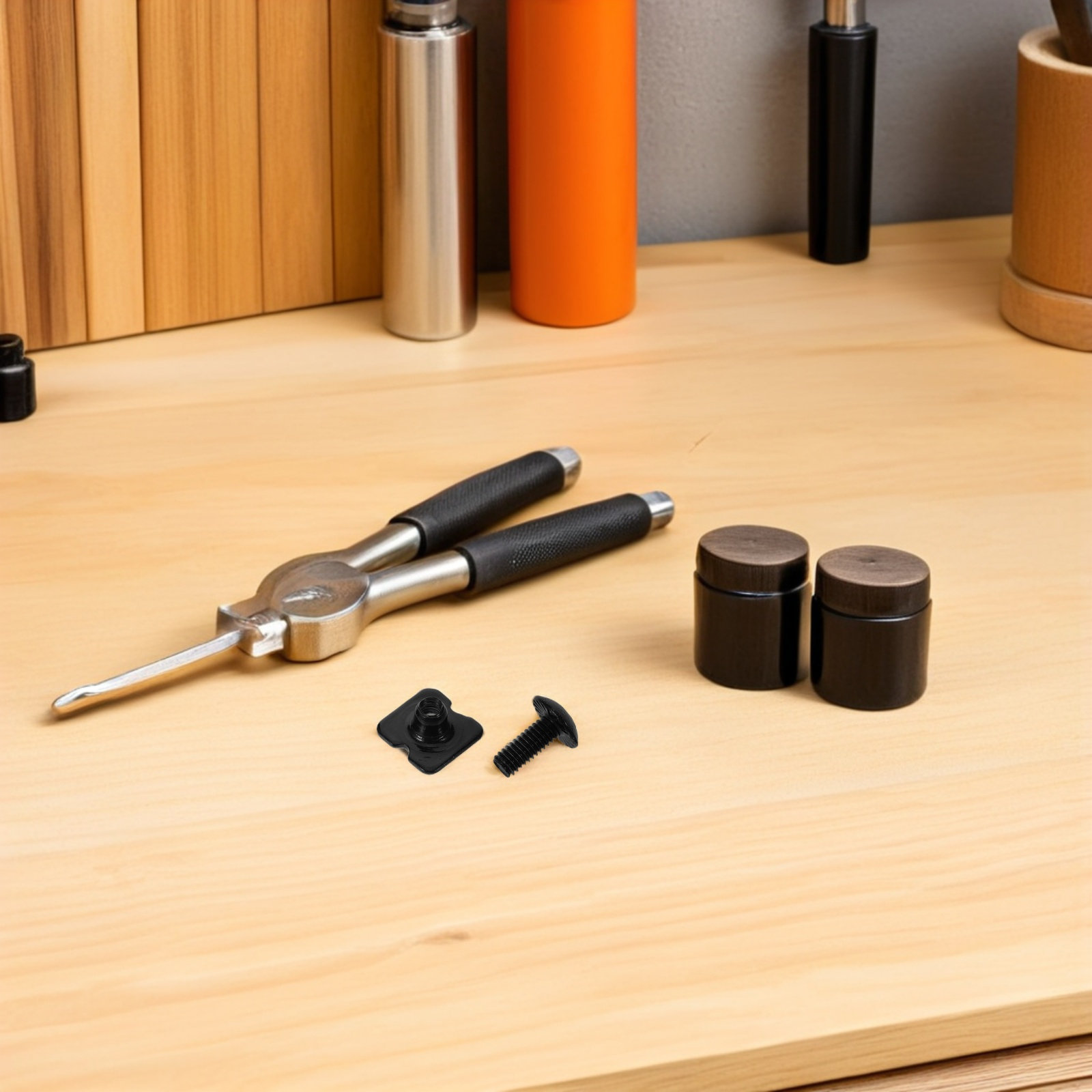 1Set Black Steel Backplate Scr - Woodworking Kits For Adults ulasan dan harga