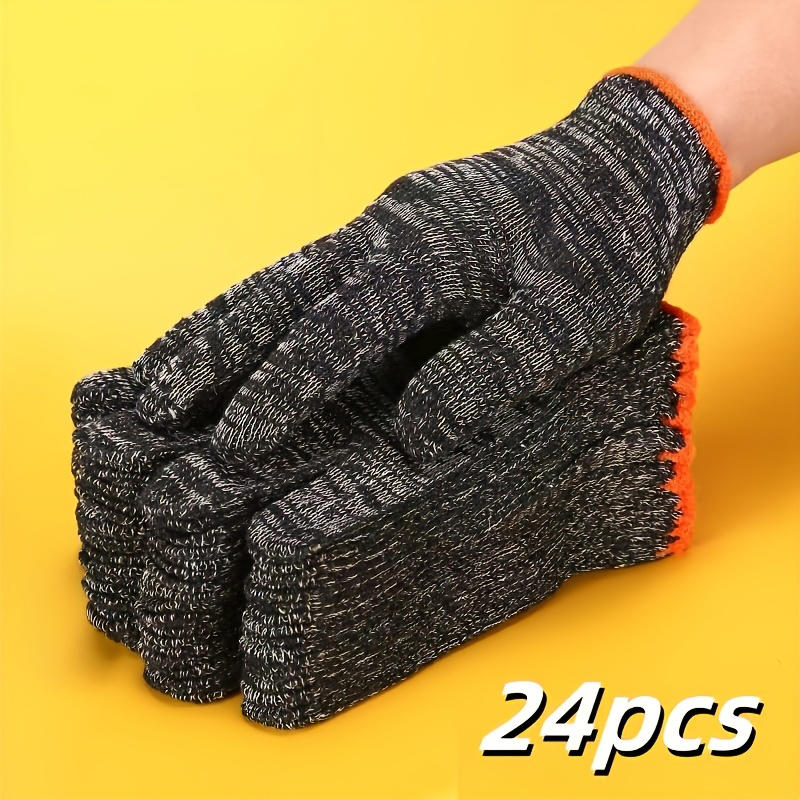 12/24pair Work Gloves Wear Res - Woodworking Gloves ulasan dan harga