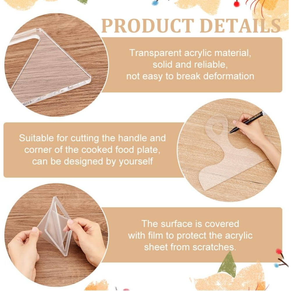 7Pcs Charcuterie Template Acry - Woodworking Essentials ulasan dan harga