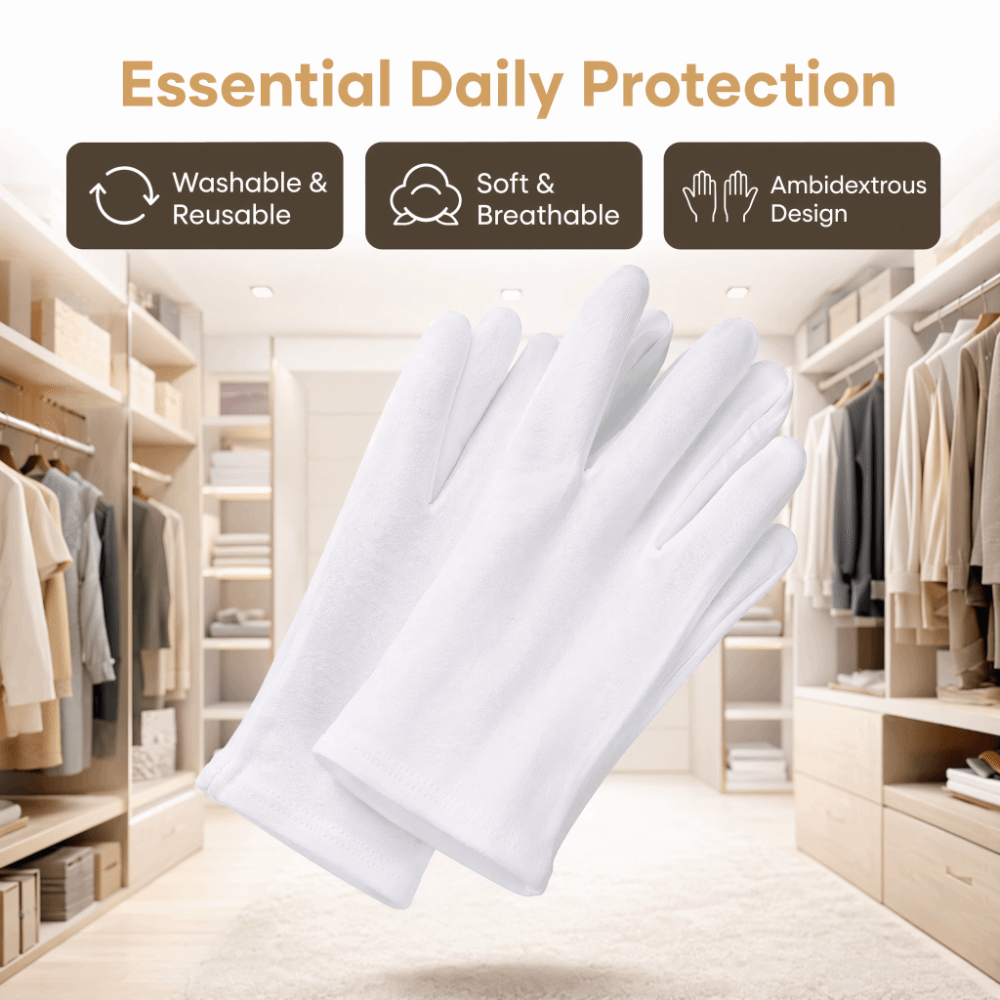 24pcs White Color Cotton Work  - Woodworking Gloves ulasan dan harga
