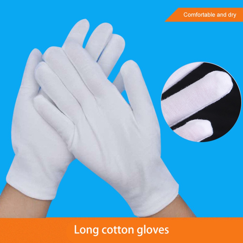 24pcs White Color Cotton Work  - Woodworking Gloves ulasan dan harga