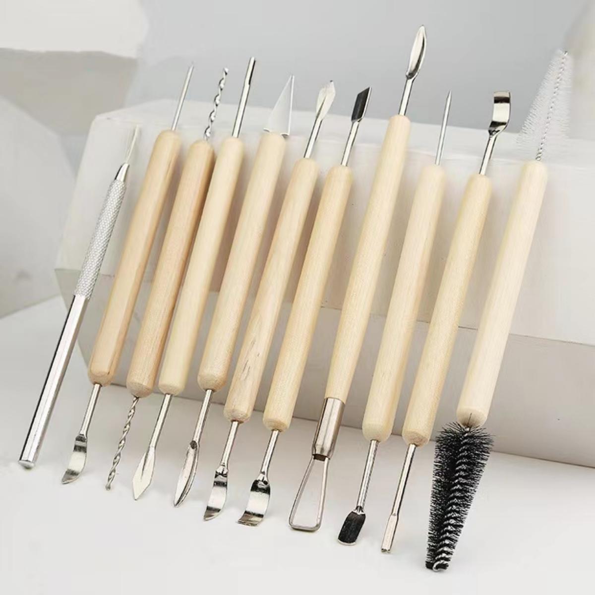 1SET Pottery Clay Sculpting Mo - Wood Chisel Set ulasan dan harga