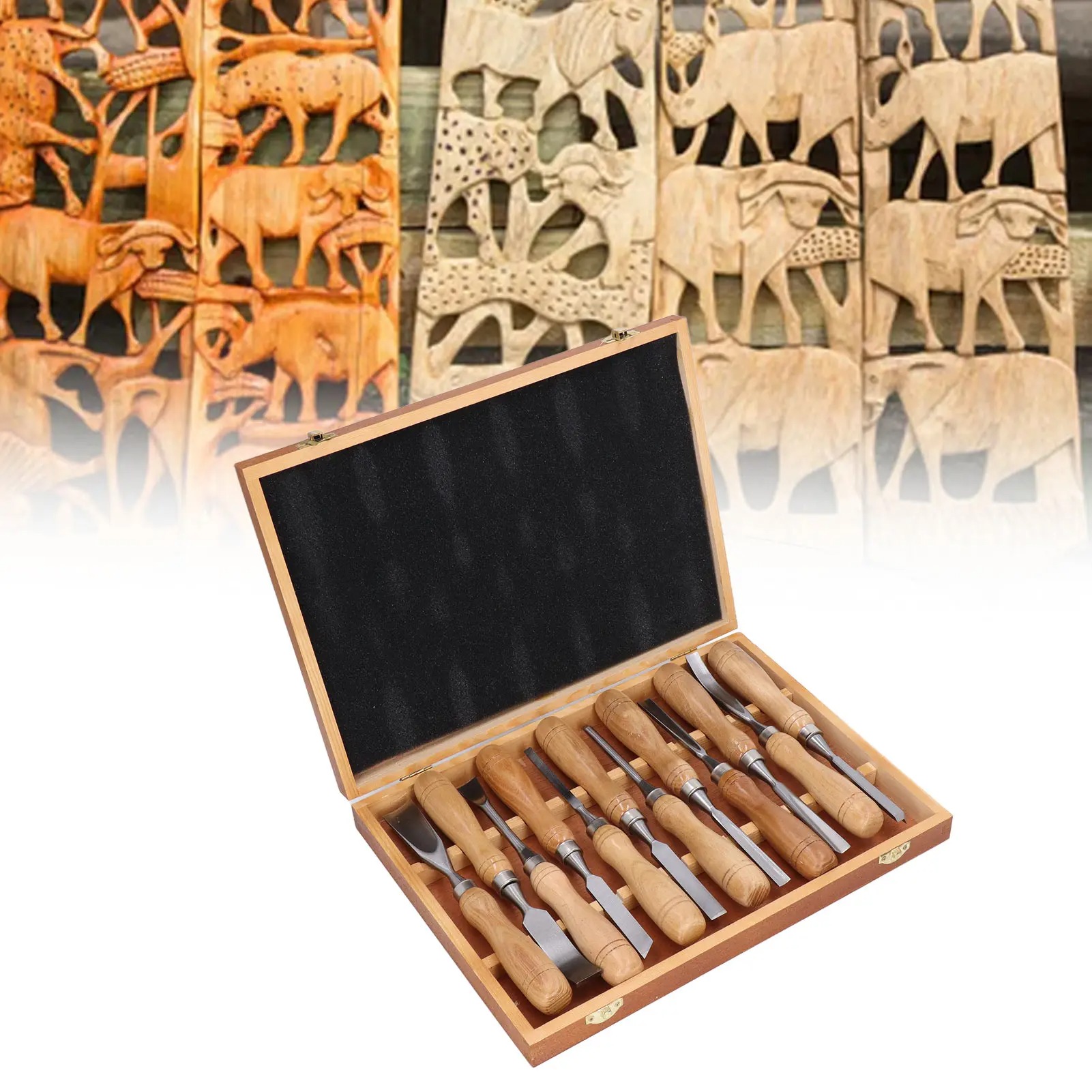 12Pcs/Set Wood Carving Tools,C - Wood Chisel Set ulasan dan harga