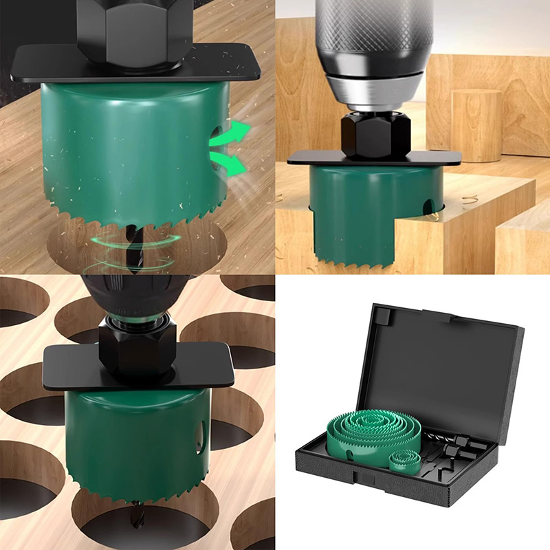 19/8/5PCS 19-127mm Hole Saw Cu - Woodworking Essentials ulasan dan harga
