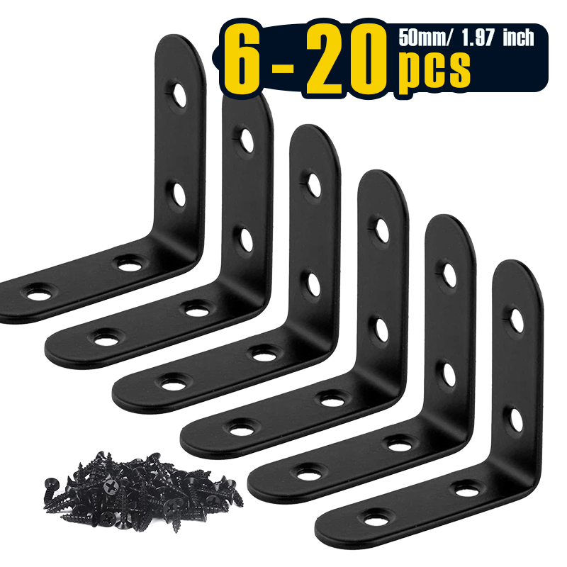 6-20Pcs L Bracket Right Angle  - Woodworking X Brace ulasan dan harga