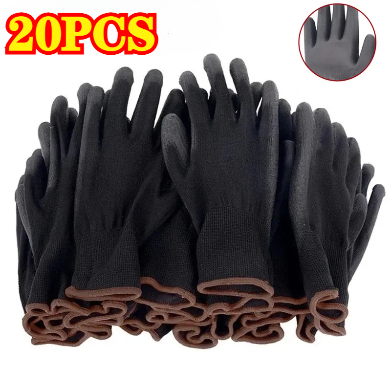 20PCS Black PU Coated Gloves N - Woodworking Gloves ulasan dan harga