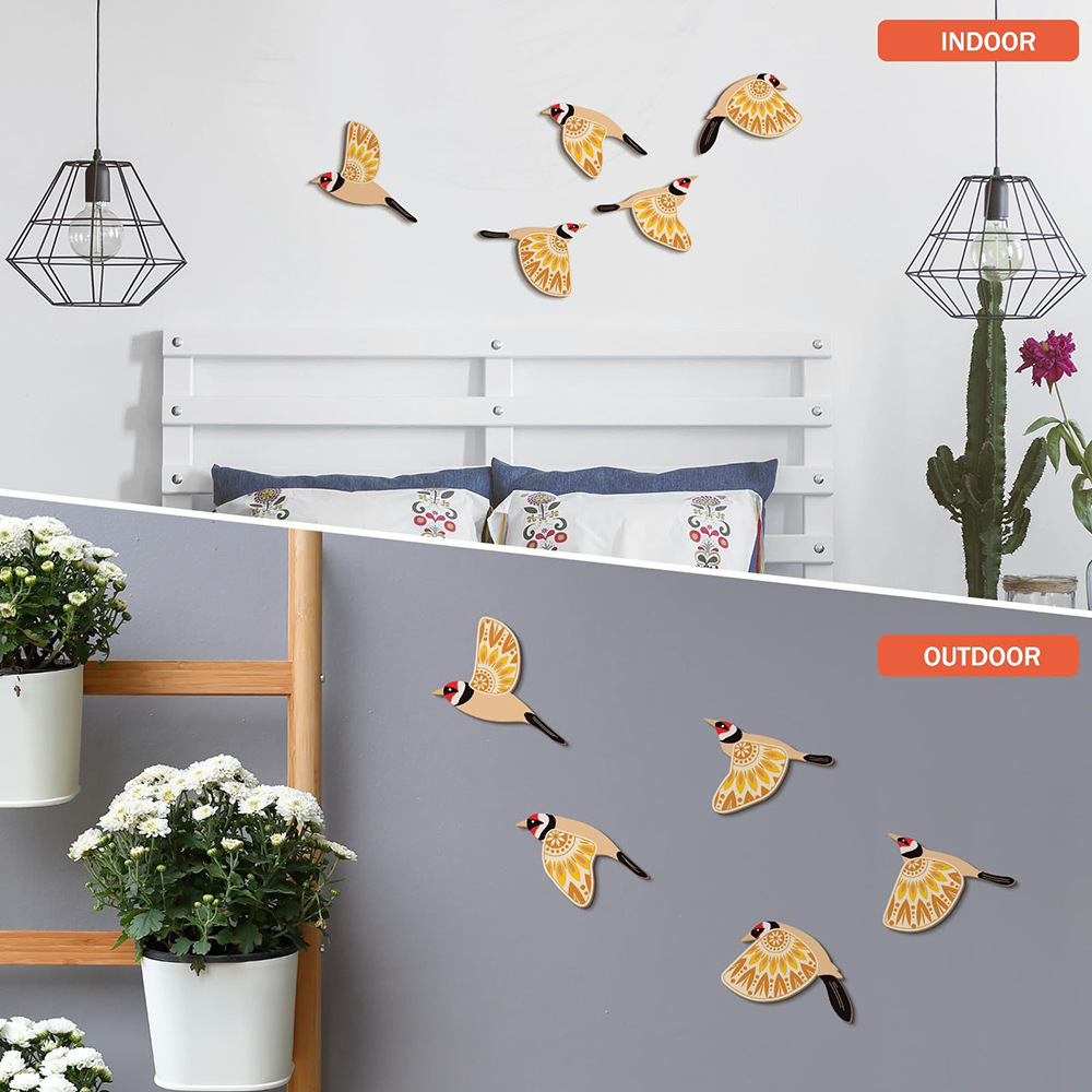 5 Bird Folk Art Wall Hangings, - Woodworking Gifts ulasan dan harga