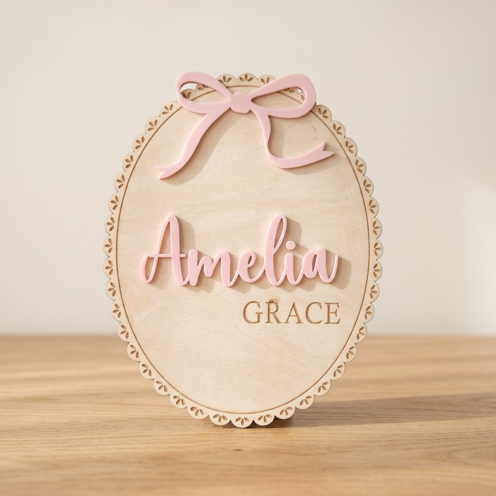 1Pc Custom Bow Lace Edge Baby  - Woodworking Jobs ulasan dan harga