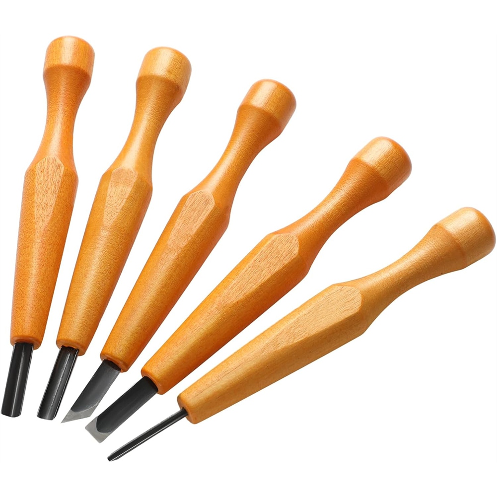 5 Pcs Linocut Carving Tools Se - Wood Chisel Set ulasan dan harga