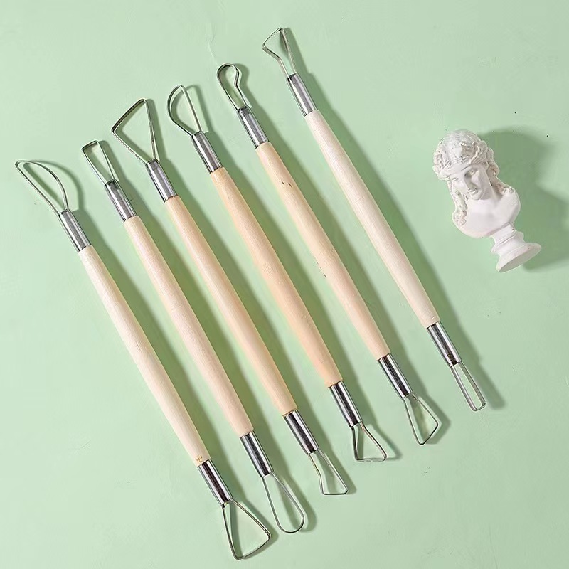 6PCS wooden handle wax pottery - Wood Chisel Set ulasan dan harga