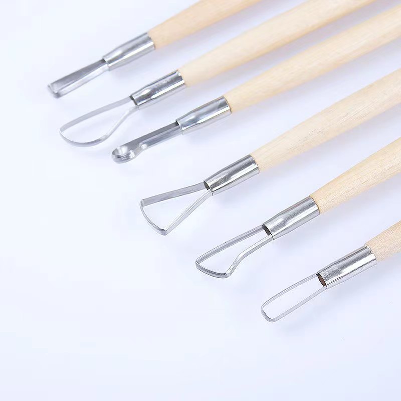 6PCS wooden handle wax pottery - Wood Chisel Set ulasan dan harga